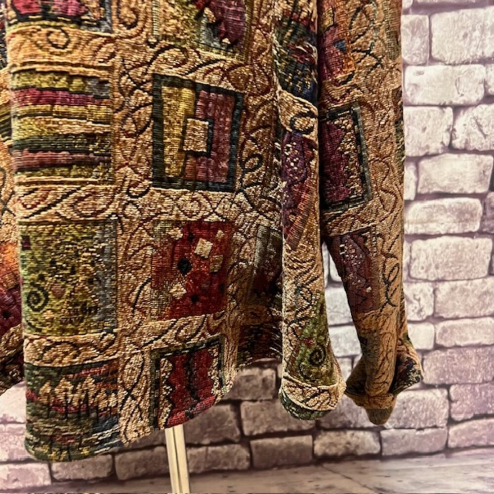 Silverado Multicolored Tapestry Button Down Jacke… - image 5